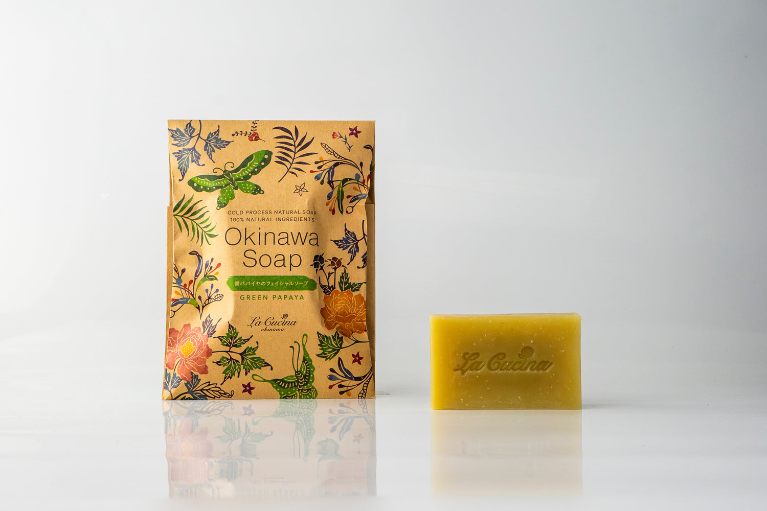 沖縄素材の石鹸 青パパイヤ