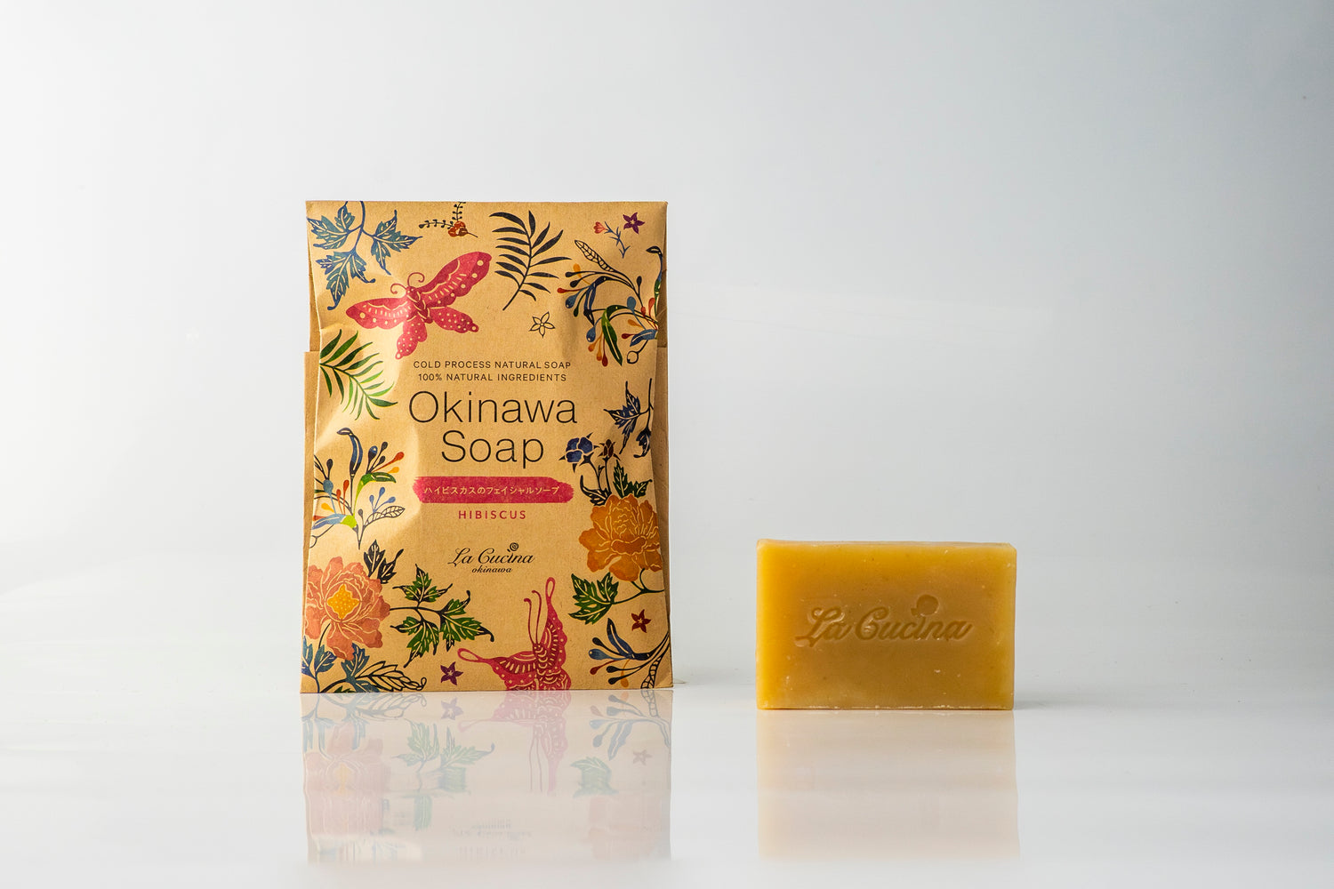 沖縄素材の石鹸 ハイビスカス